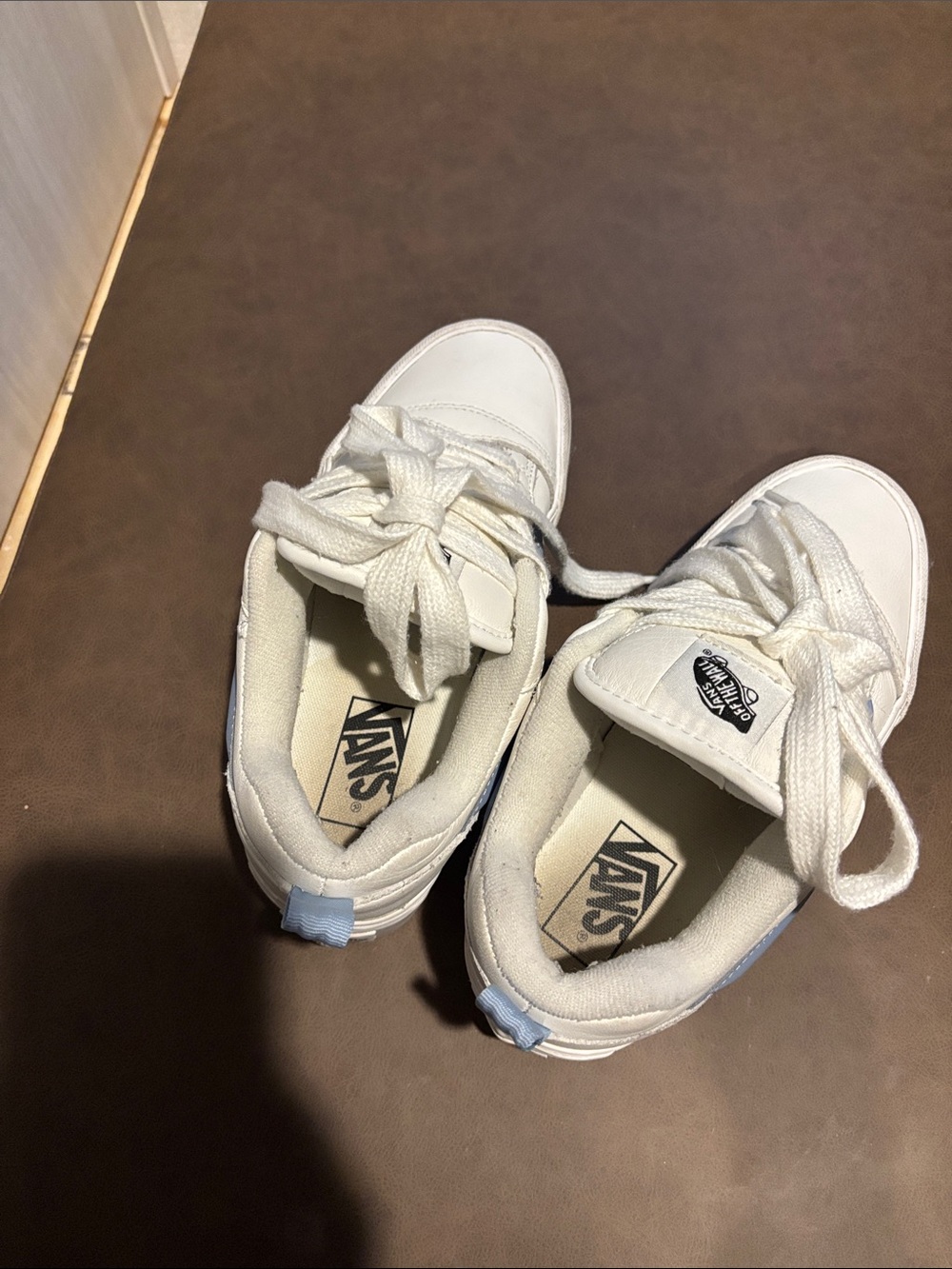 Vans Platform White Baby Blue Sneakers 7 - Picture 6 of 7